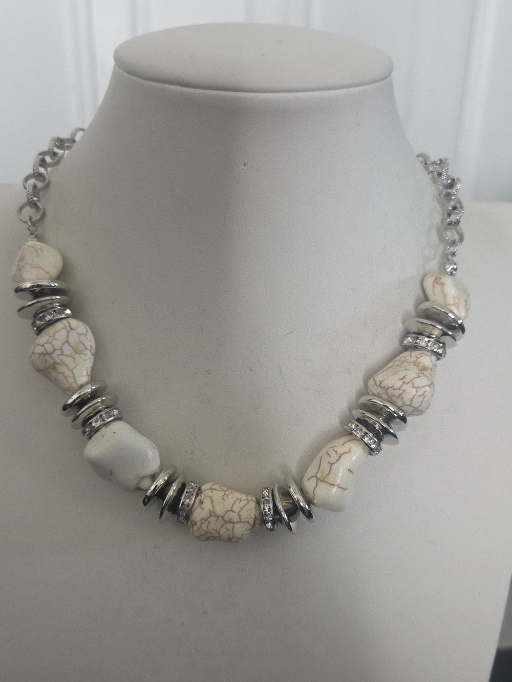 Paparazzi Stunningly Stone Age White Necklace NWT
